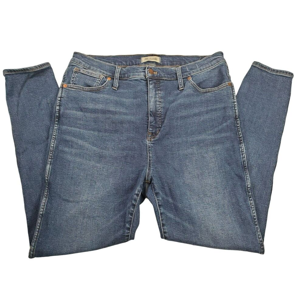 Madewell Womens 34 10" High‎ Rise Skinny Blue Jeans
